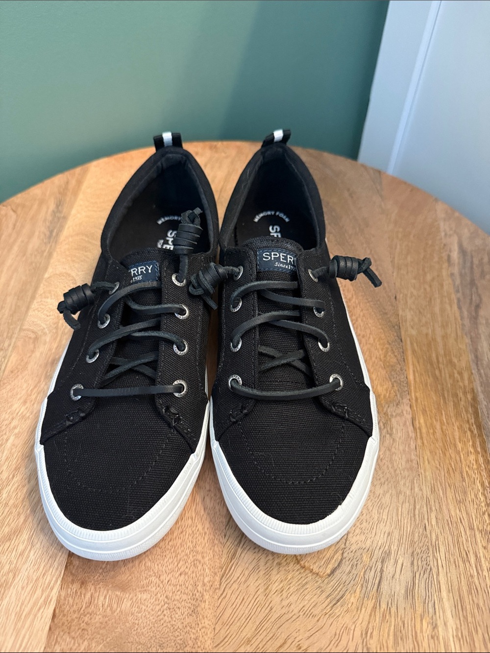 Sperry Black Canvas Slip-On Sneaker